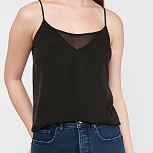NWT express double layer cami mesh v neck